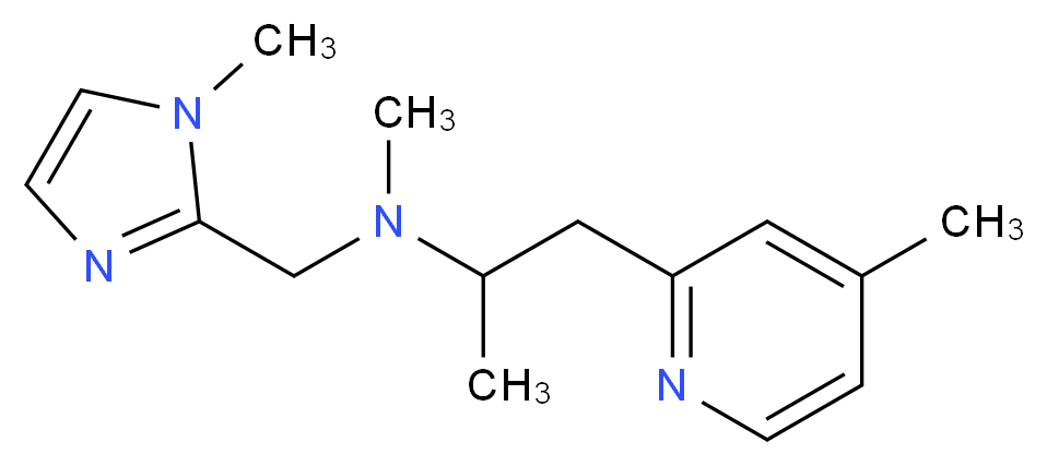 N-methyl-N-[(1-methyl-1H-imidazol-2-yl)methyl]-1-(4-methylpyridin-2-yl)propan-2-amine_Molecular_structure_CAS_)