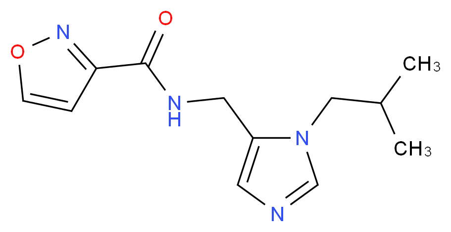 N-[(1-isobutyl-1H-imidazol-5-yl)methyl]isoxazole-3-carboxamide_Molecular_structure_CAS_)