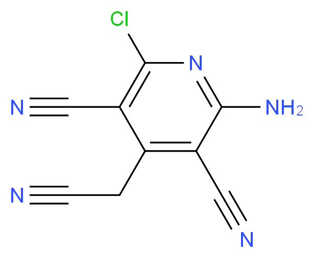 2-amino-6-chloro-4-(cyanomethyl)pyridine-3,5-dicarbonitrile_Molecular_structure_CAS_)