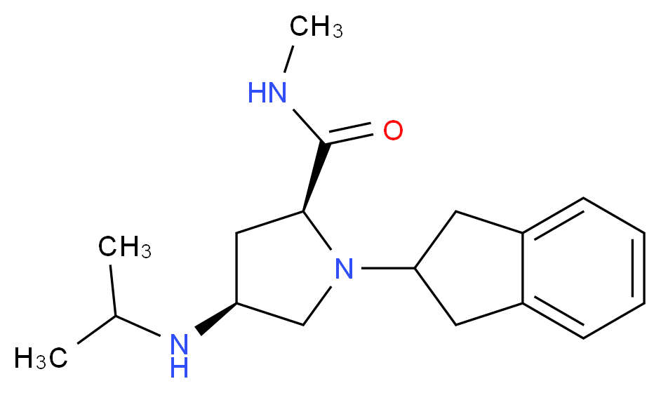 (4S)-1-(2,3-dihydro-1H-inden-2-yl)-4-(isopropylamino)-N-methyl-L-prolinamide_Molecular_structure_CAS_)