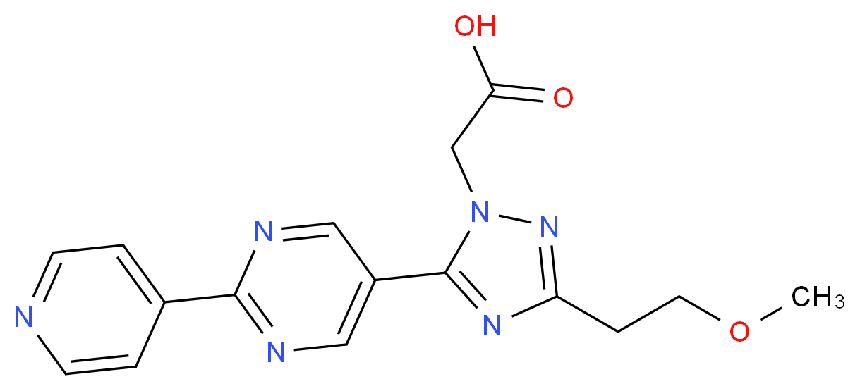 [3-(2-methoxyethyl)-5-(2-pyridin-4-ylpyrimidin-5-yl)-1H-1,2,4-triazol-1-yl]acetic acid_Molecular_structure_CAS_)