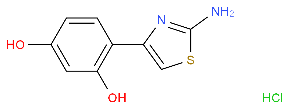4-(2-Amino-1,3-thiazol-4-yl)benzene-1,3-diol hydrochloride_Molecular_structure_CAS_)