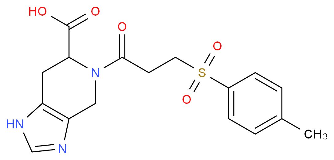 5-{3-[(4-methylphenyl)sulfonyl]propanoyl}-4,5,6,7-tetrahydro-1H-imidazo[4,5-c]pyridine-6-carboxylic acid_Molecular_structure_CAS_)