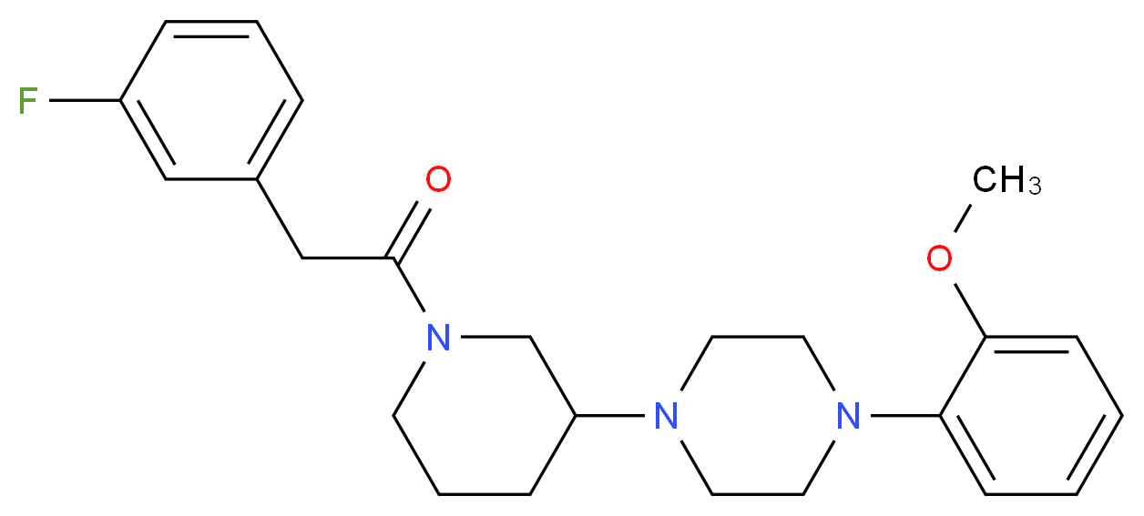 1-{1-[(3-fluorophenyl)acetyl]-3-piperidinyl}-4-(2-methoxyphenyl)piperazine_Molecular_structure_CAS_)