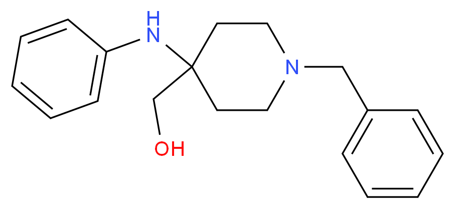 1-Benzyl-4-phenylamino-4-(hydroxymethyl)piperidine_Molecular_structure_CAS_61086-04-2)
