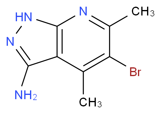 5-Bromo-4,6-dimethyl-1H-pyrazolo[3,4-b]pyridin-3-amine_Molecular_structure_CAS_42951-65-5)
