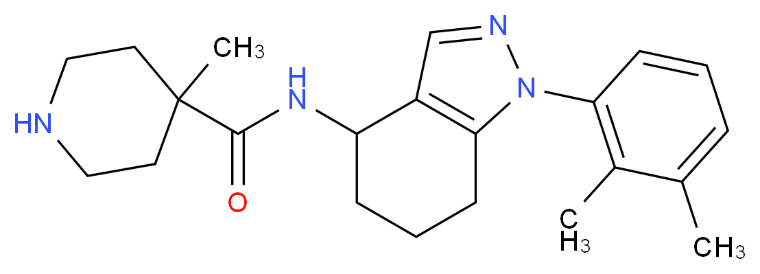 N-[1-(2,3-dimethylphenyl)-4,5,6,7-tetrahydro-1H-indazol-4-yl]-4-methylpiperidine-4-carboxamide_Molecular_structure_CAS_)
