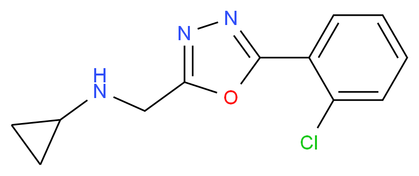 N-{[5-(2-chlorophenyl)-1,3,4-oxadiazol-2-yl]methyl}-N-cyclopropylamine_Molecular_structure_CAS_)