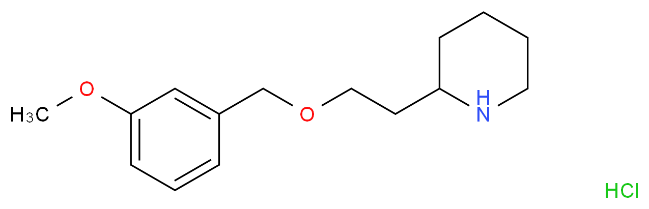 2-{2-[(3-Methoxybenzyl)oxy]ethyl}piperidine hydrochloride_Molecular_structure_CAS_)