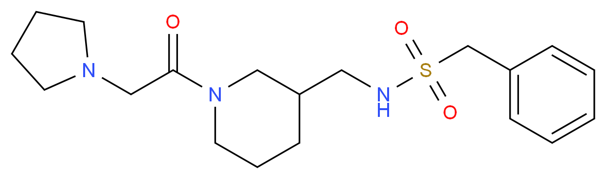 1-phenyl-N-{[1-(pyrrolidin-1-ylacetyl)piperidin-3-yl]methyl}methanesulfonamide_Molecular_structure_CAS_)