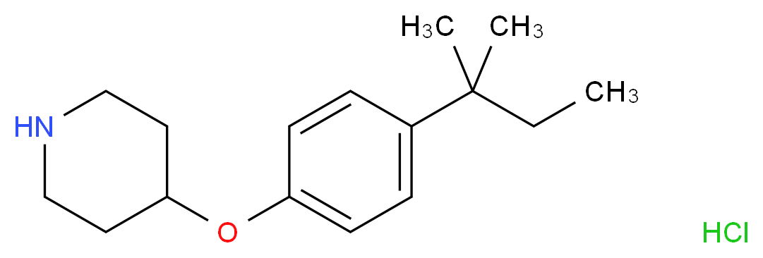 4-(tert-Pentyl)phenyl 4-piperidinyl ether hydrochloride_Molecular_structure_CAS_)