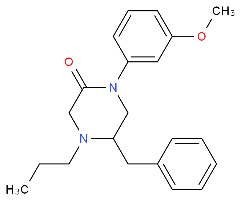 5-benzyl-1-(3-methoxyphenyl)-4-propyl-2-piperazinone_Molecular_structure_CAS_)
