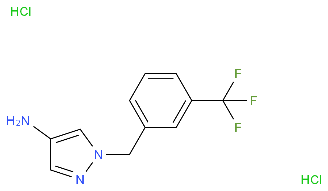 1-[3-(Trifluoromethyl)benzyl]-1H-pyrazol-4-amine dihydrochloride_Molecular_structure_CAS_1002033-51-3)