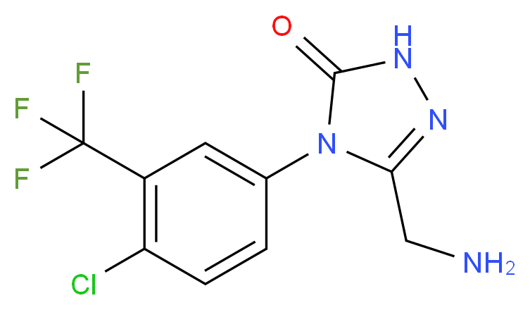 5-(aminomethyl)-4-[4-chloro-3-(trifluoromethyl)phenyl]-2,4-dihydro-3H-1,2,4-triazol-3-one_Molecular_structure_CAS_)