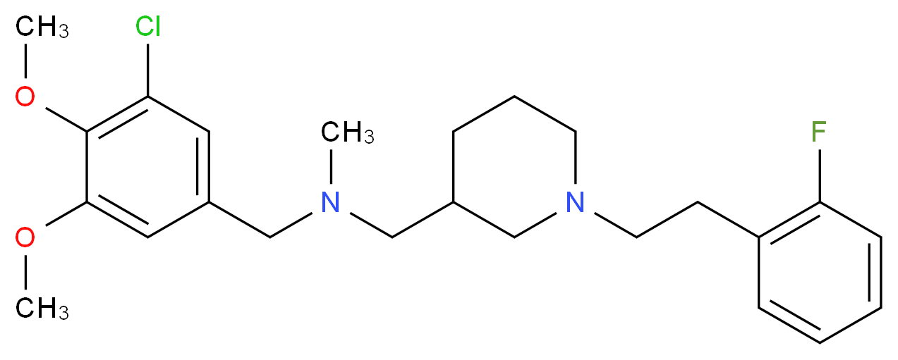 (3-chloro-4,5-dimethoxybenzyl)({1-[2-(2-fluorophenyl)ethyl]-3-piperidinyl}methyl)methylamine_Molecular_structure_CAS_)