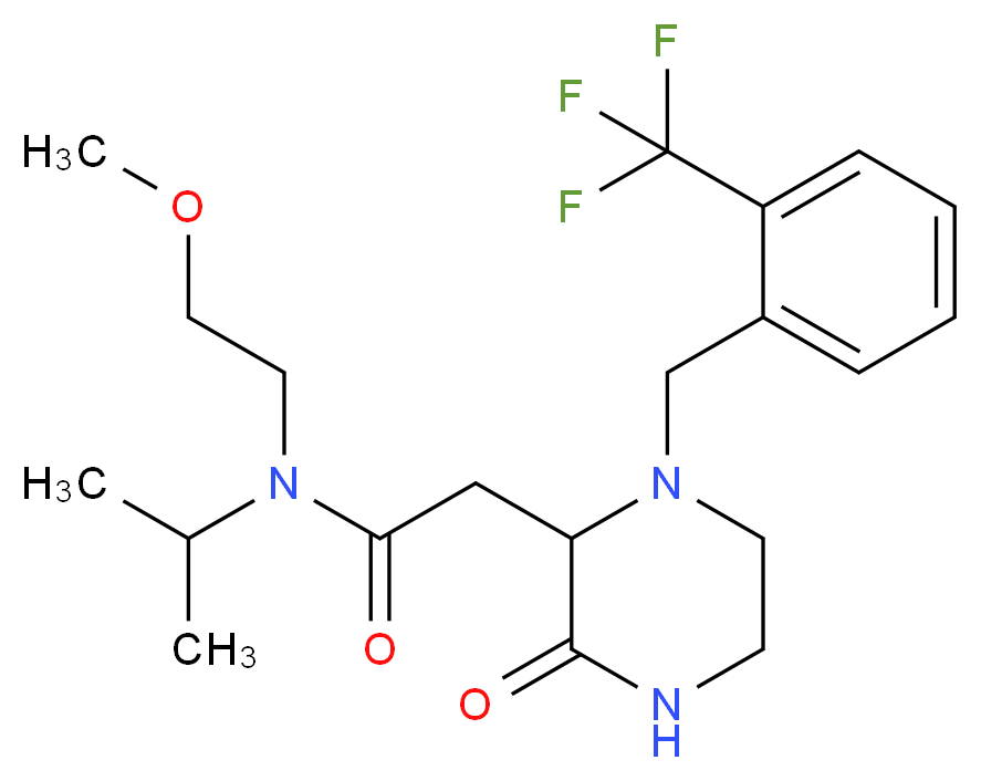 N-isopropyl-N-(2-methoxyethyl)-2-{3-oxo-1-[2-(trifluoromethyl)benzyl]-2-piperazinyl}acetamide_Molecular_structure_CAS_)