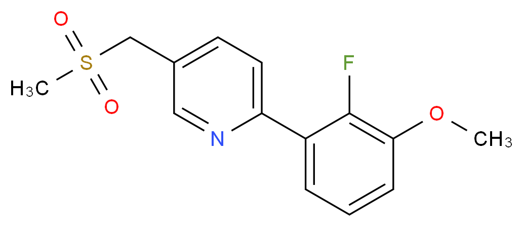 2-(2-fluoro-3-methoxyphenyl)-5-[(methylsulfonyl)methyl]pyridine_Molecular_structure_CAS_)