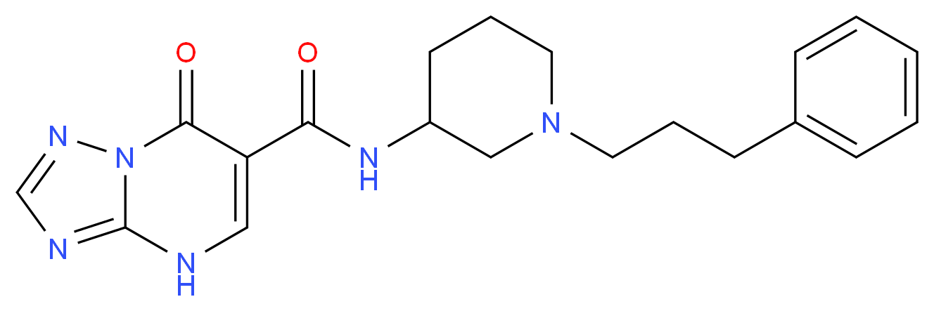 7-oxo-N-[1-(3-phenylpropyl)-3-piperidinyl]-4,7-dihydro[1,2,4]triazolo[1,5-a]pyrimidine-6-carboxamide_Molecular_structure_CAS_)