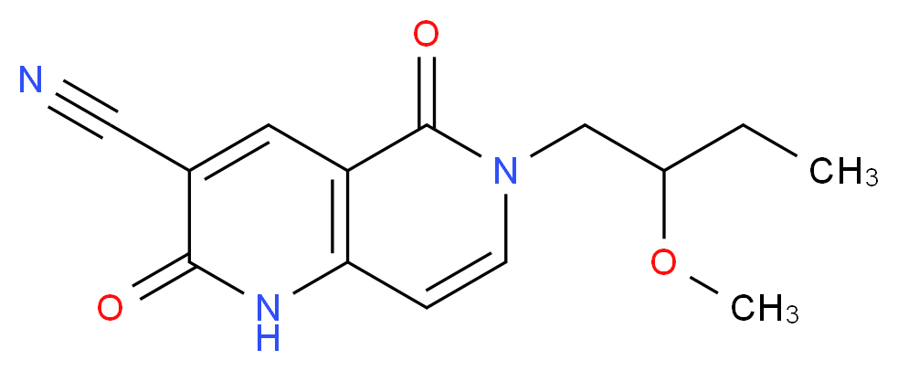 6-(2-methoxybutyl)-2,5-dioxo-1,2,5,6-tetrahydro-1,6-naphthyridine-3-carbonitrile_Molecular_structure_CAS_)