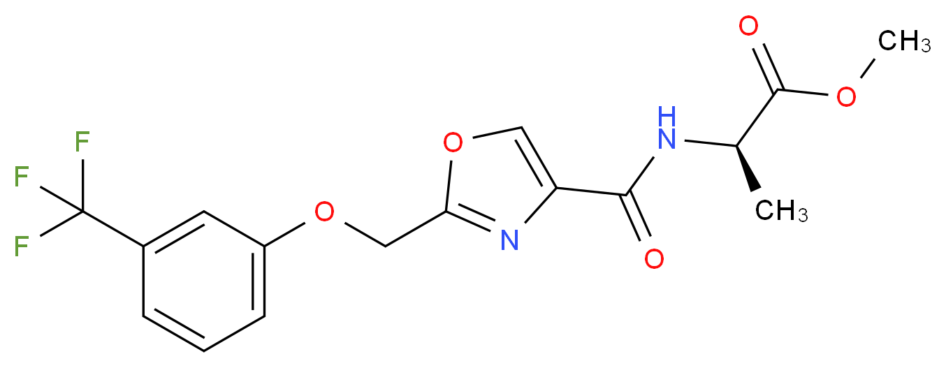 methyl N-[(2-{[3-(trifluoromethyl)phenoxy]methyl}-1,3-oxazol-4-yl)carbonyl]-D-alaninate_Molecular_structure_CAS_)