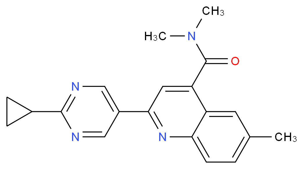 2-(2-cyclopropylpyrimidin-5-yl)-N,N,6-trimethylquinoline-4-carboxamide_Molecular_structure_CAS_)