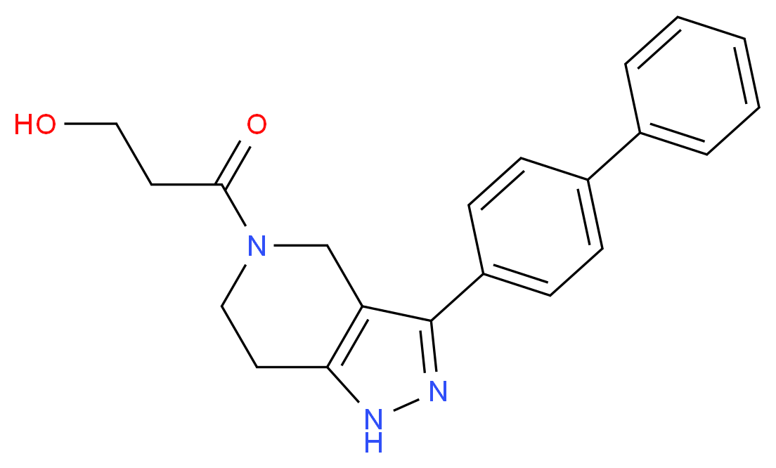 3-(3-biphenyl-4-yl-1,4,6,7-tetrahydro-5H-pyrazolo[4,3-c]pyridin-5-yl)-3-oxopropan-1-ol_Molecular_structure_CAS_)