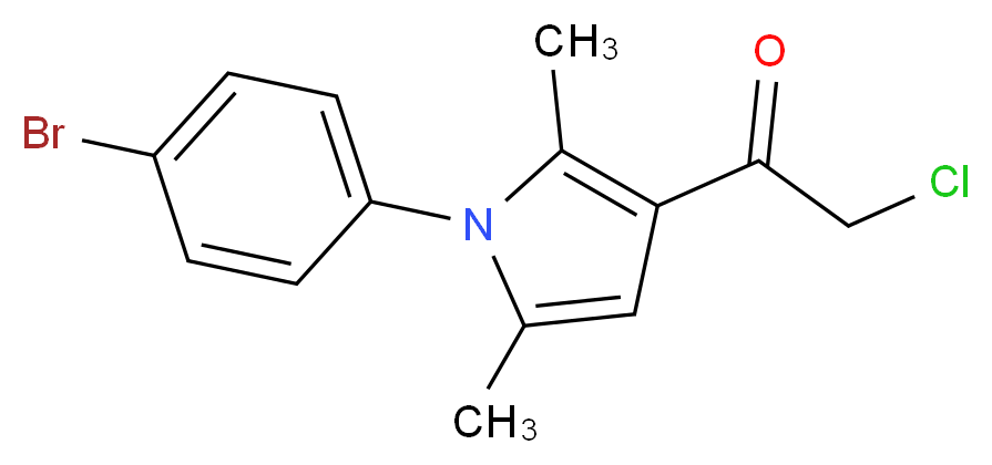 1-[1-(4-bromophenyl)-2,5-dimethyl-1H-pyrrol-3-yl]-2-chloroethanone_Molecular_structure_CAS_)