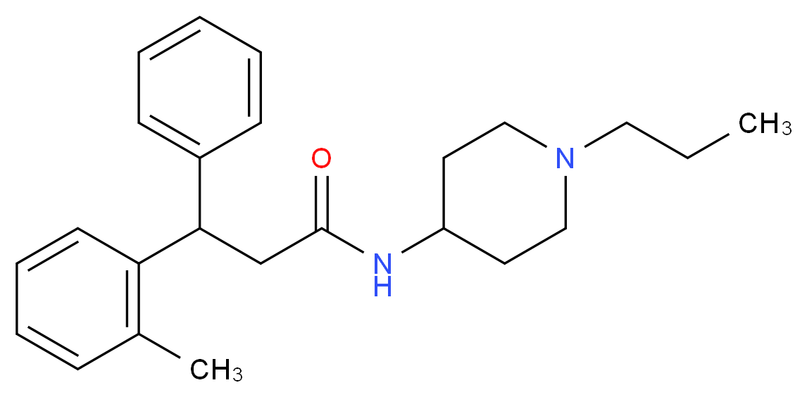 3-(2-methylphenyl)-3-phenyl-N-(1-propyl-4-piperidinyl)propanamide_Molecular_structure_CAS_)