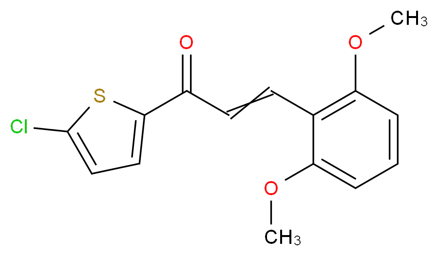 1-(5-chloro-2-thienyl)-3-(2,6-dimethoxyphenyl)prop-2-en-1-one_Molecular_structure_CAS_)