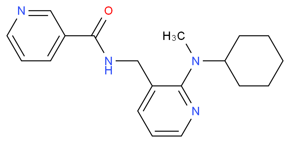 N-({2-[cyclohexyl(methyl)amino]-3-pyridinyl}methyl)nicotinamide_Molecular_structure_CAS_)