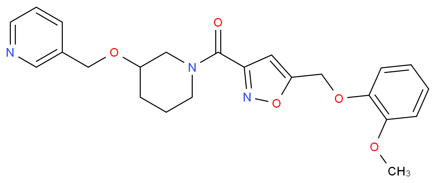 3-({[1-({5-[(2-methoxyphenoxy)methyl]-3-isoxazolyl}carbonyl)-3-piperidinyl]oxy}methyl)pyridine_Molecular_structure_CAS_)