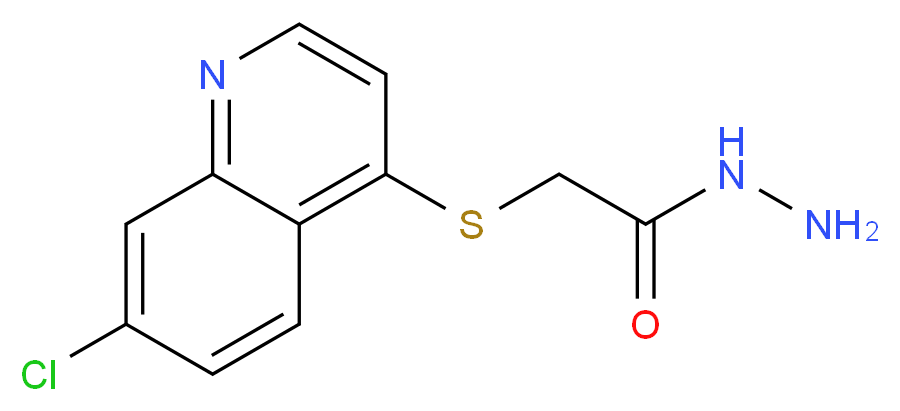 2-[(7-Chloroquinolin-4-yl)thio]acetohydrazide 97%_Molecular_structure_CAS_)