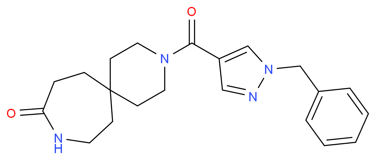 3-[(1-benzyl-1H-pyrazol-4-yl)carbonyl]-3,9-diazaspiro[5.6]dodecan-10-one_Molecular_structure_CAS_)