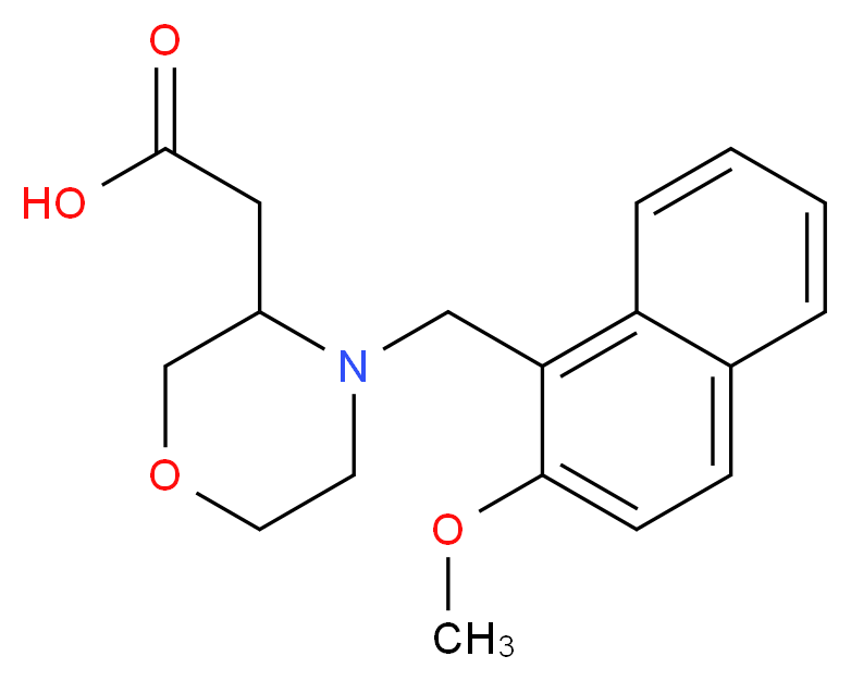 {4-[(2-methoxy-1-naphthyl)methyl]morpholin-3-yl}acetic acid_Molecular_structure_CAS_)