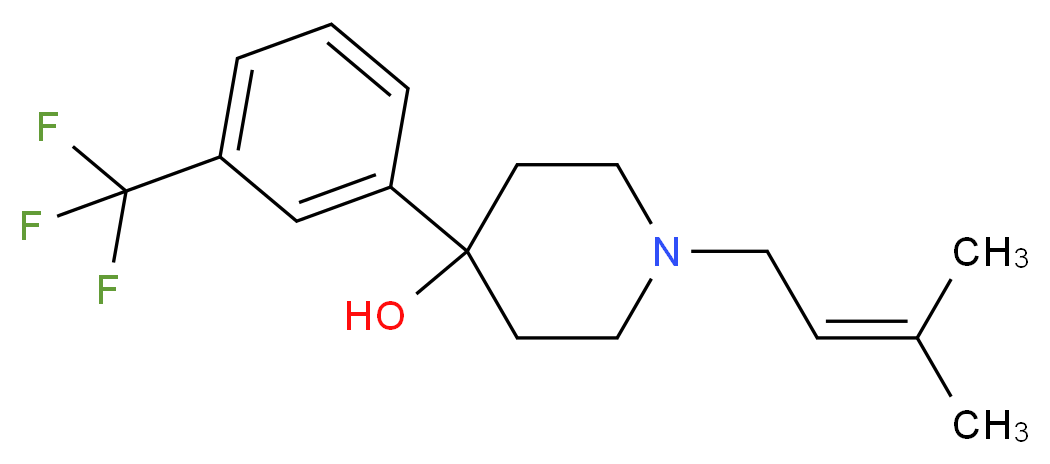 1-(3-methyl-2-buten-1-yl)-4-[3-(trifluoromethyl)phenyl]-4-piperidinol_Molecular_structure_CAS_)