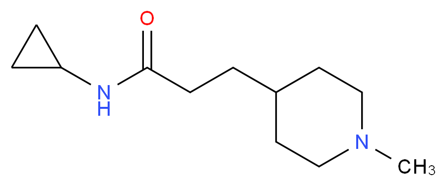 N-cyclopropyl-3-(1-methyl-4-piperidinyl)propanamide_Molecular_structure_CAS_)