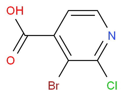 3-Bromo-2-chloropyridine-4-carboxylic acid_Molecular_structure_CAS_1214323-32-6)