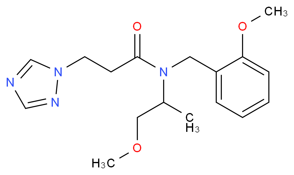 N-(2-methoxybenzyl)-N-(2-methoxy-1-methylethyl)-3-(1H-1,2,4-triazol-1-yl)propanamide_Molecular_structure_CAS_)