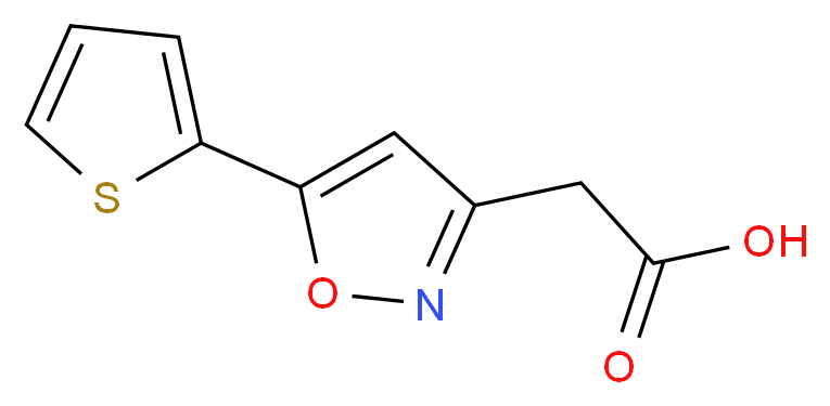 [5-(2-thienyl)isoxazol-3-yl]acetic acid_Molecular_structure_CAS_)