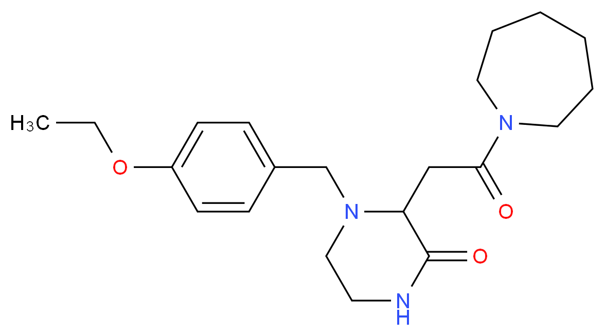 3-[2-(1-azepanyl)-2-oxoethyl]-4-(4-ethoxybenzyl)-2-piperazinone_Molecular_structure_CAS_)