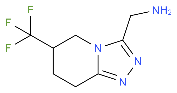 [6-(trifluoromethyl)-5H,6H,7H,8H-[1,2,4]triazolo[4,3-a]pyridin-3-yl]methanamine_Molecular_structure_CAS_)