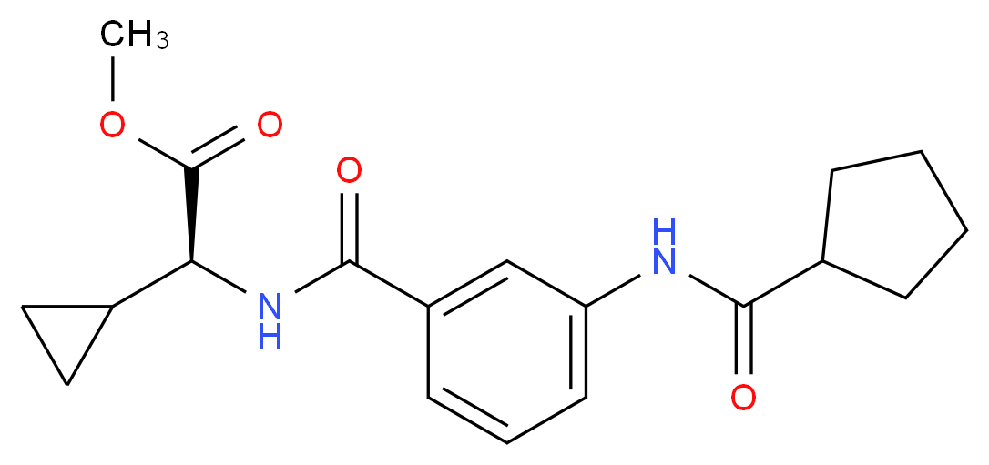 methyl (2S)-({3-[(cyclopentylcarbonyl)amino]benzoyl}amino)(cyclopropyl)acetate_Molecular_structure_CAS_)