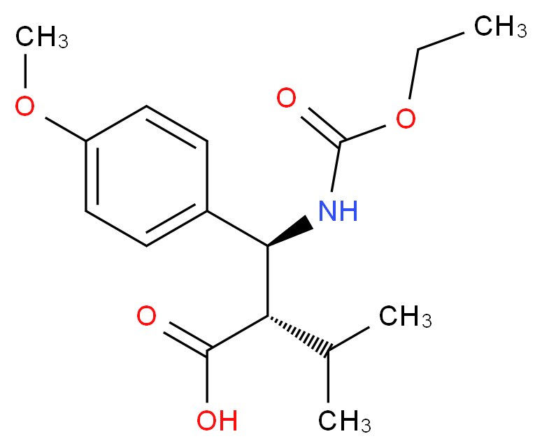 (2S)-2-[(S)-[(ethoxycarbonyl)amino](4-methoxyphenyl)methyl]-3-methylbutanoic acid_Molecular_structure_CAS_)