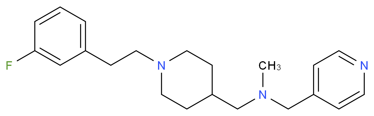 ({1-[2-(3-fluorophenyl)ethyl]-4-piperidinyl}methyl)methyl(4-pyridinylmethyl)amine_Molecular_structure_CAS_)