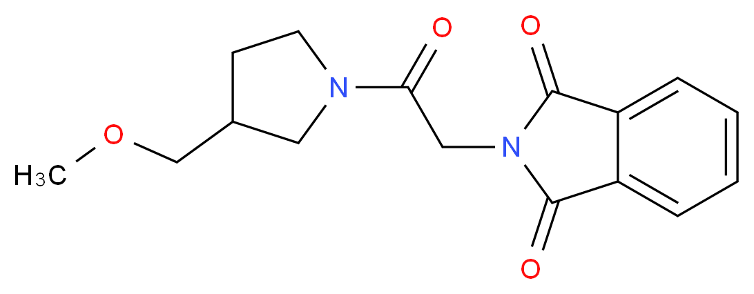 2-{2-[3-(methoxymethyl)-1-pyrrolidinyl]-2-oxoethyl}-1H-isoindole-1,3(2H)-dione_Molecular_structure_CAS_)