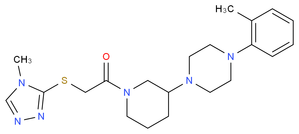1-(2-methylphenyl)-4-(1-{[(4-methyl-4H-1,2,4-triazol-3-yl)thio]acetyl}-3-piperidinyl)piperazine_Molecular_structure_CAS_)