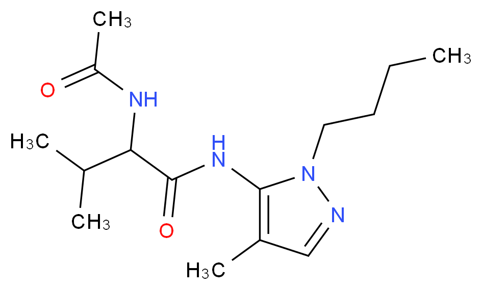 2-(acetylamino)-N-(1-butyl-4-methyl-1H-pyrazol-5-yl)-3-methylbutanamide_Molecular_structure_CAS_)