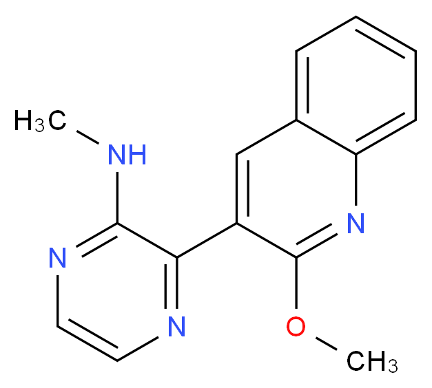 3-(2-methoxyquinolin-3-yl)-N-methylpyrazin-2-amine_Molecular_structure_CAS_)