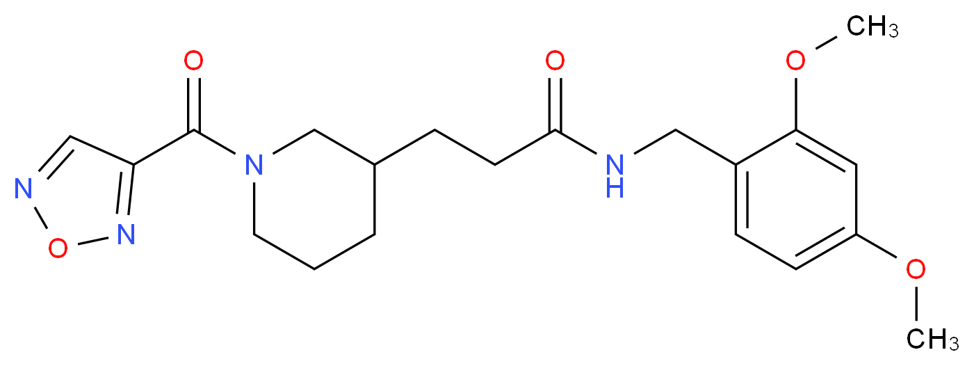 N-(2,4-dimethoxybenzyl)-3-[1-(1,2,5-oxadiazol-3-ylcarbonyl)piperidin-3-yl]propanamide_Molecular_structure_CAS_)