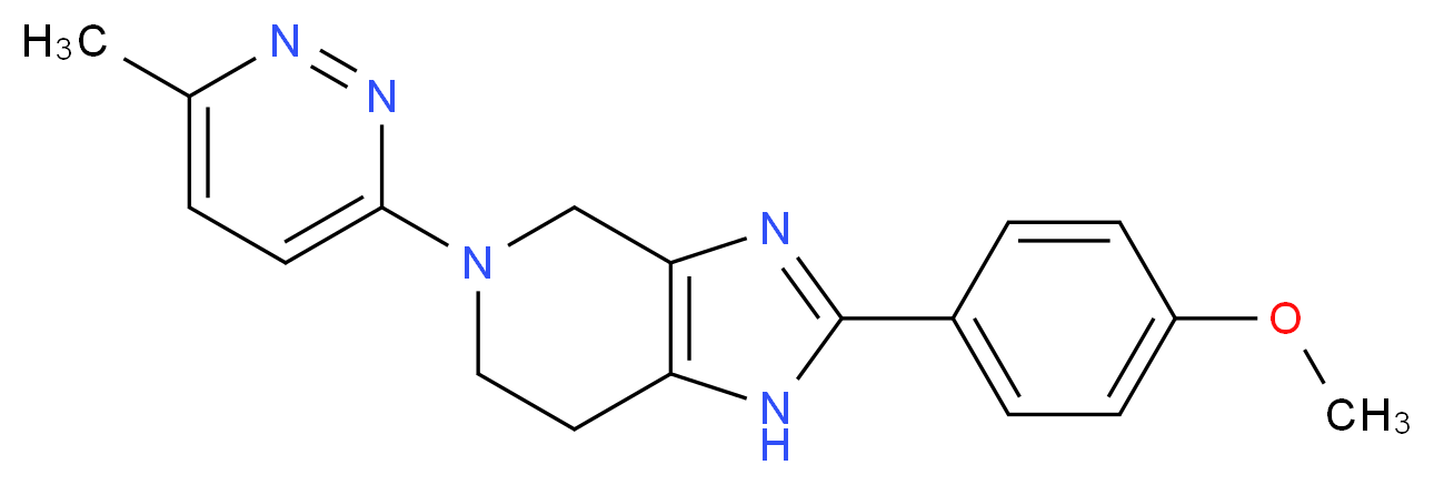 2-(4-methoxyphenyl)-5-(6-methylpyridazin-3-yl)-4,5,6,7-tetrahydro-1H-imidazo[4,5-c]pyridine_Molecular_structure_CAS_)